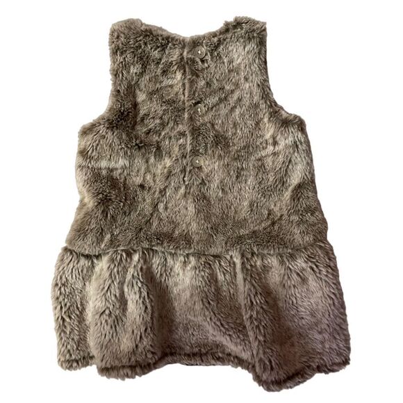 First Impressions Sleeveless Furry Gray Dress Size 12 Months - Picture 2 of 4